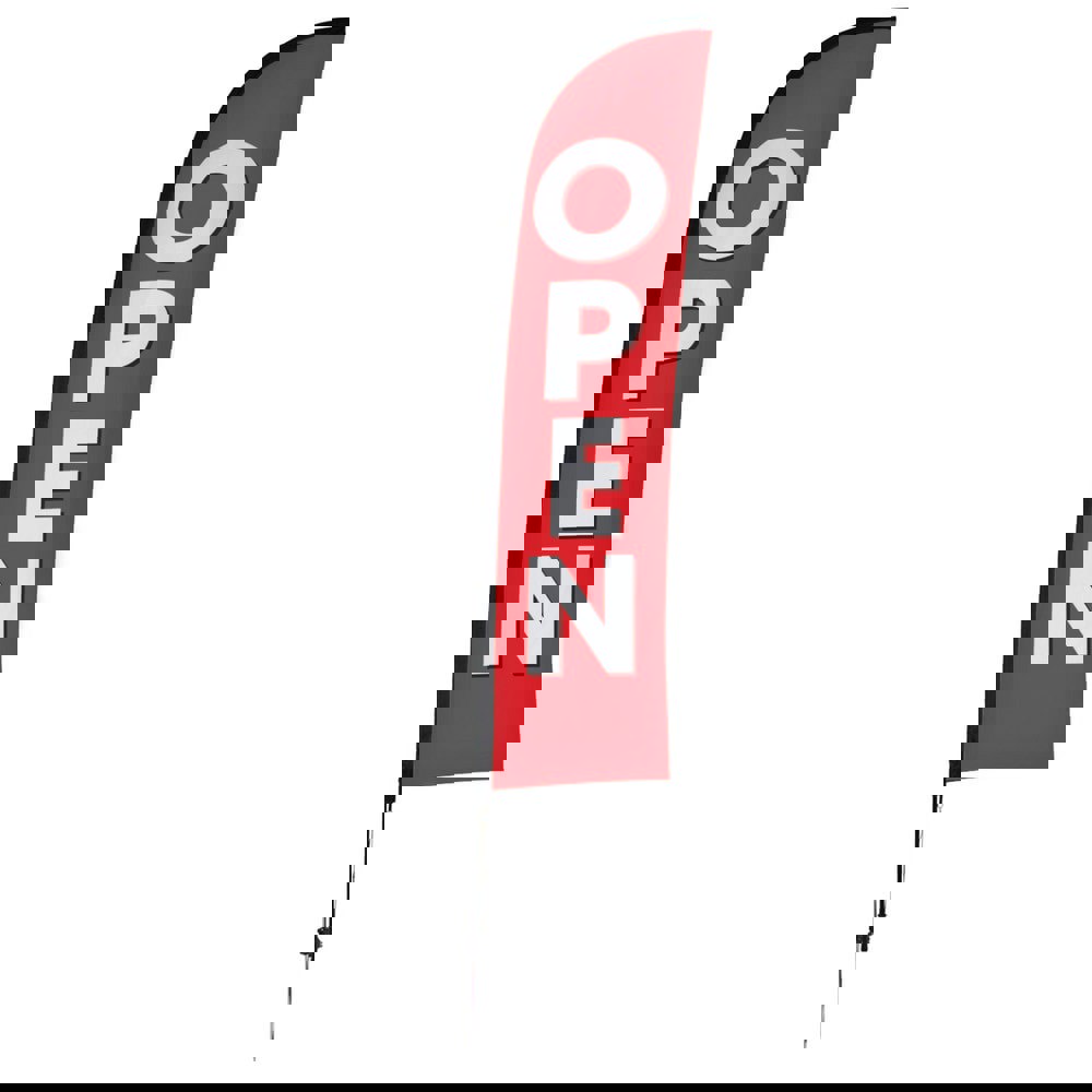 Safety Signs; Family: Architectural Sign ; Sign Type: General Information ; Sign Header: None ; Legend: Open Red ; Message/Graphic: Message & Graphic ; Graphic Type: Message Only